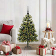 Vidaxl kunstmatige scharnier kerstboom met cones groen 120 cm