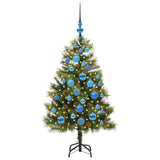 Vidaxl kunstmatige scharnier kerstboom met cones groen 120 cm