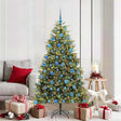 Vidaxl kunstmatige scharnier kerstboom met cones groen 180 cm