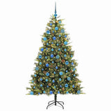 Vidaxl kunstmatige scharnier kerstboom met cones groen 180 cm