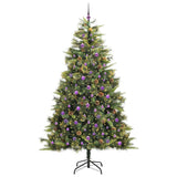 Vidaxl kunstmatige scharnier kerstboom met cones groen 240 cm
