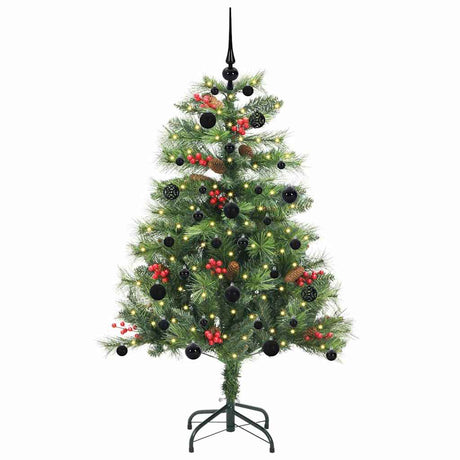 Vidaxl kunstkerstboom 150 led's warmwit pvc en metaal groen