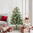 Vidaxl kunstkerstboom 150 led's warmwit pvc en metaal groen