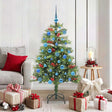 Vidaxl kunstkerstboom 150 led's warmwit pvc en metaal groen