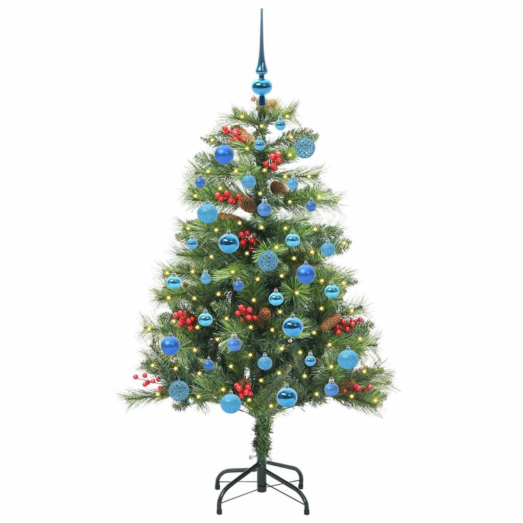 Vidaxl kunstkerstboom 150 led's warmwit pvc en metaal groen