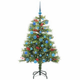 Vidaxl kunstkerstboom 150 led's warmwit pvc en metaal groen