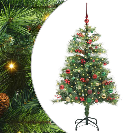 Vidaxl kunstkerstboom 150 led's warmwit pvc en metaal groen