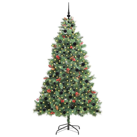 Vidaxl kunstkerstboom 300 led's warmwit pvc en metaal groen