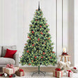 Vidaxl kunstkerstboom 300 led's warmwit pvc en metaal groen