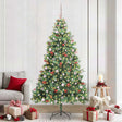 Vidaxl kunstkerstboom 300 led's warmwit pvc en metaal groen