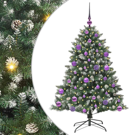 Vidaxl kunstkerstboom met 150 led groen 120 cm pvc en plastic en staal