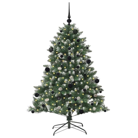 Vidaxl kunstkerstboom met 150 led groen 150 cm pvc en plastic en staal