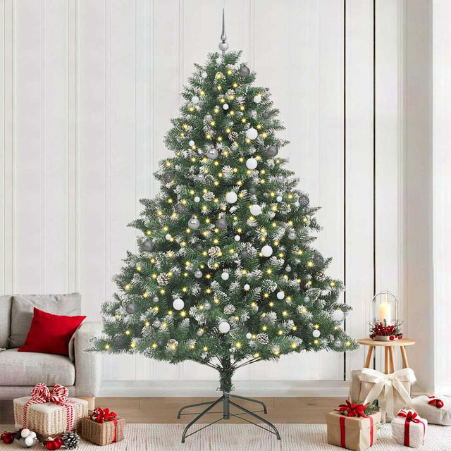 Vidaxl kunstkerstboom groen 240 cm pvc en plastic en staal