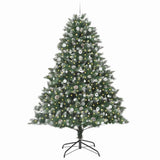 Vidaxl kunstkerstboom met 300 led groen 240 cm pvc en plastic en staal