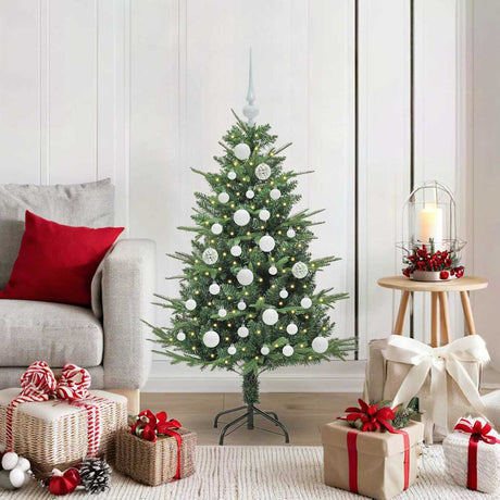 Vidaxl artificial pre-lit kerstboom met ballenset groen 120 cm