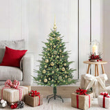 Vidaxl artificial pre-lit kerstboom met ballenset groen 120 cm