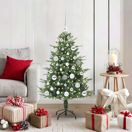 Vidaxl artificial pre-lit kerstboom met ballenset groen 120 cm