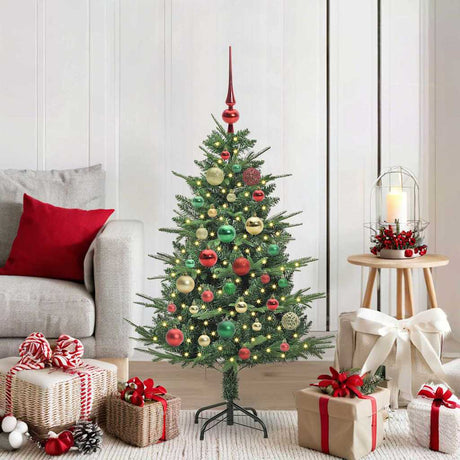 Vidaxl artificial pre-lit kerstboom met ballenset groen 120 cm