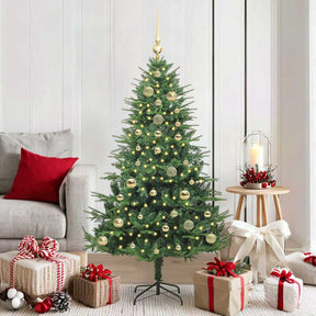 Vidaxl artificial pre-lit kerstboom met ballenset groen 150 cm