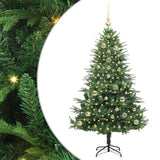 Vidaxl artificial pre-lit kerstboom met ballenset groen 150 cm