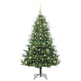 Vidaxl artificial pre-lit kerstboom met ballenset groen 150 cm