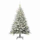 Vidaxl artificial pre-lit kerstboom met ballenset groen 150 cm