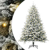 Vidaxl kunst kerstboom met verlichting groen 180 cm pvc en pe