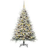 Vidaxl artificial pre-lit kerstboom met ballenset 300 led's warmwit