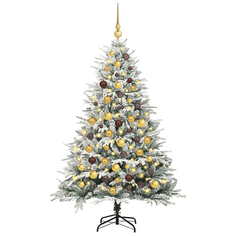 Vidaxl artificial pre-lit kerstboom met ballenset 300 led's warmwit