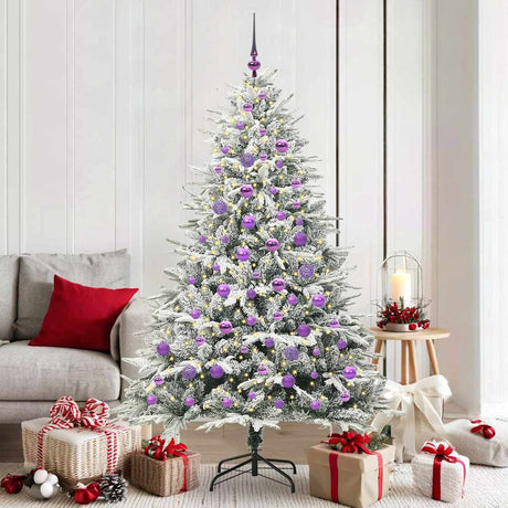 Vidaxl artificial pre-lit kerstboom met ballenset groen 180 cm