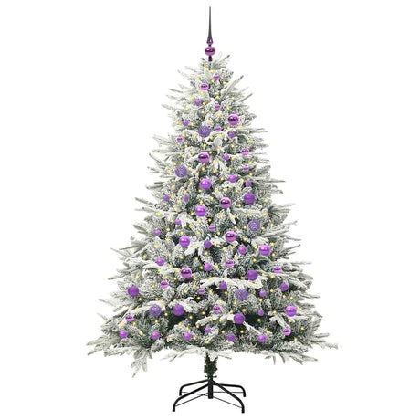 Vidaxl artificial pre-lit kerstboom met ballenset groen 180 cm