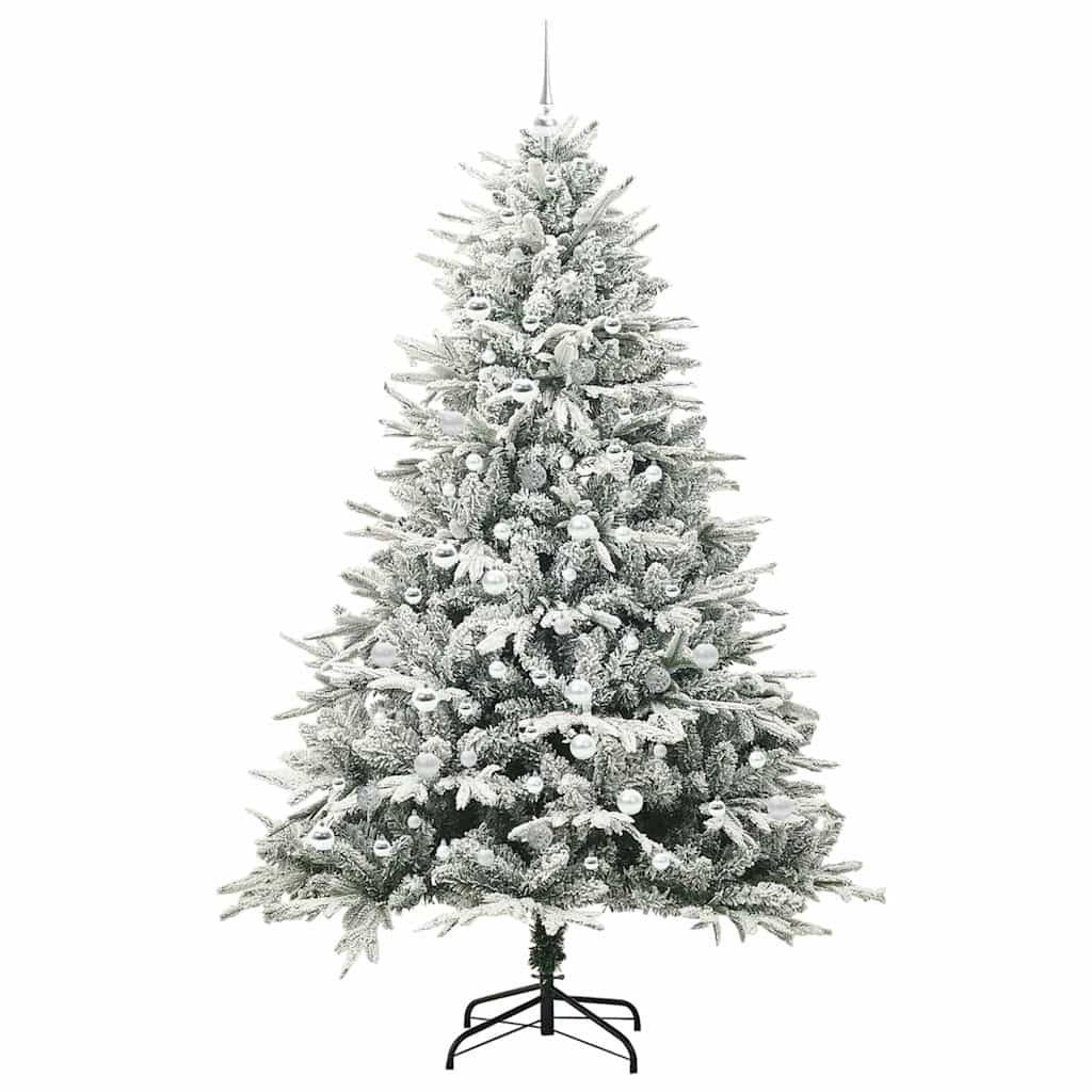 Vidaxl artificial pre-lit kerstboom met ballenset groen 210 cm
