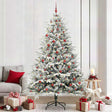 Vidaxl artificial pre-lit kerstboom met ballenset groen 240 cm