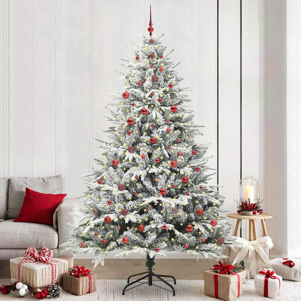 Vidaxl artificial pre-lit kerstboom met ballenset groen 240 cm