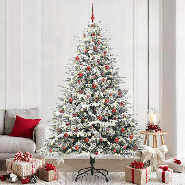 Vidaxl artificial pre-lit kerstboom met ballenset groen 240 cm