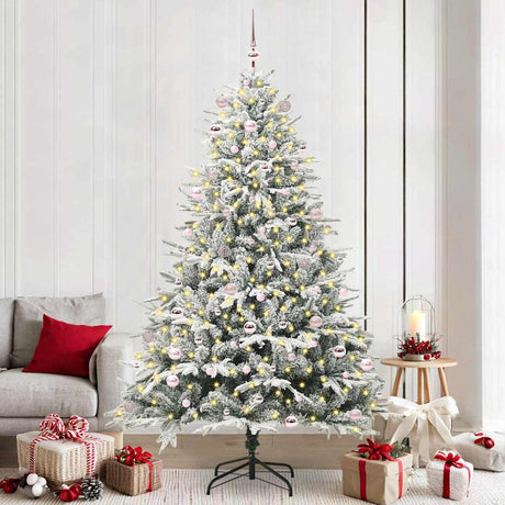 Vidaxl artificial pre-lit kerstboom met ballenset groen 240 cm