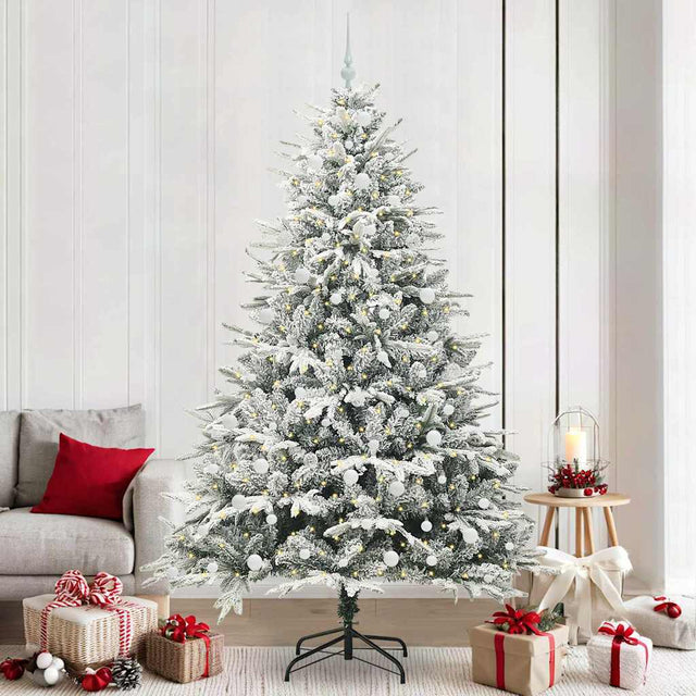 Vidaxl artificial pre-lit kerstboom met ballenset groen 240 cm