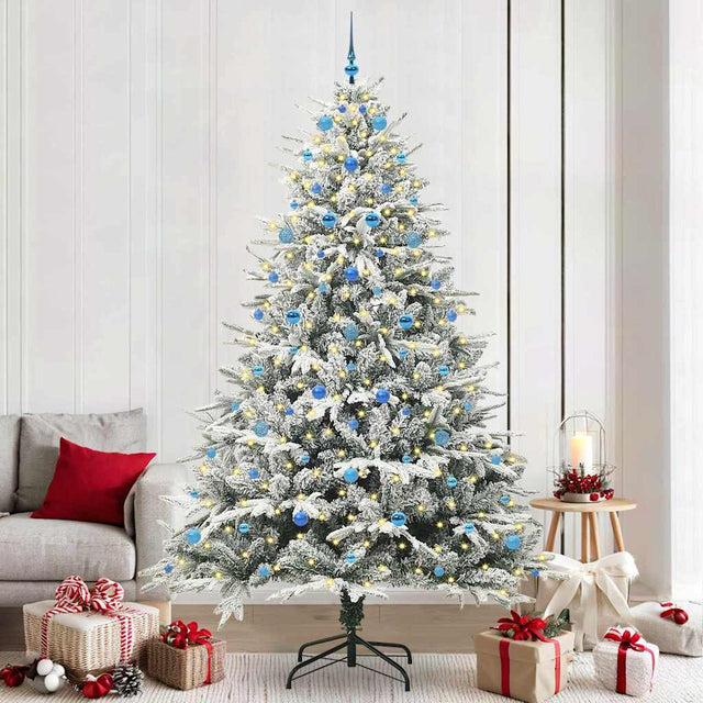 Vidaxl artificial pre-lit kerstboom met ballenset groen 240 cm