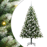 Vidaxl kunstmatige scharnierkerstboom met bedekte sneeuw 180 cm