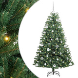 Vidaxl kunstmatige inklapbare kerstboom groen 150 cm pvc en metaal