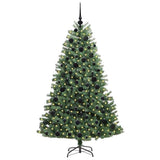 Vidaxl kunstmatige inklapbare kerstboom groen 180 cm pvc en metaal