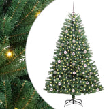 Vidaxl kunstmatige inklapbare kerstboom groen 180 cm pvc en metaal