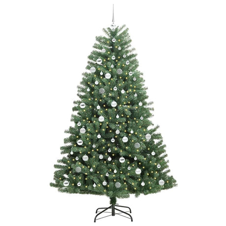 Vidaxl kunstmatige inklapbare kerstboom groen 210 cm pvc en metaal