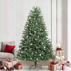 Vidaxl kunstmatige inklapbare kerstboom groen 240 cm pvc en metaal