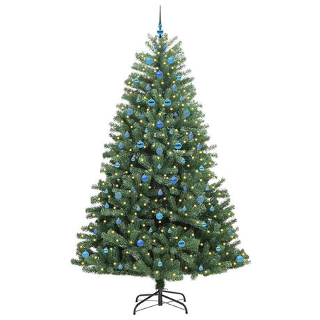 Vidaxl kunstmatige inklapbare kerstboom groen 240 cm pvc en metaal