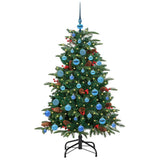 Vidaxl kunstkerstboom groen 150 cm pvc en metaal en plastic