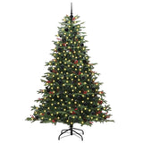 Vidaxl kunstkerstboom groen 240 cm pvc en metaal en plastic