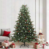 Vidaxl kunstkerstboom groen 240 cm pvc en metaal en plastic
