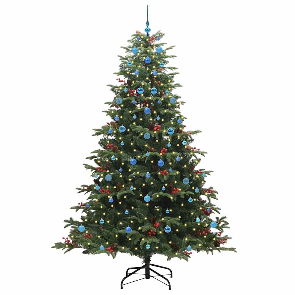Vidaxl kunstkerstboom groen 240 cm pvc en metaal en plastic