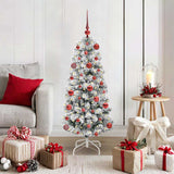 Vidaxl kunstmatige inklapbare kerstboom groen en wit 120 cm